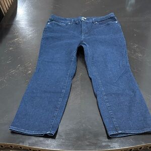 Good American Dark Blue Straight Leg Jeans